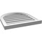Ekena Millwork Round Top Surface Mount PVC Gable Vent: Functional, w/ 2"W x 2"P Brickmould Sill Frame, 22"W x 24"H GVPRT22X2403SF - alternate 5